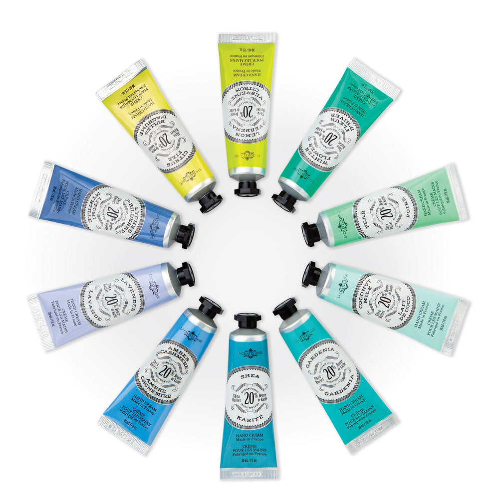 La Chatelaine Gardenia Hand Cream application on hand showing smoothing finish