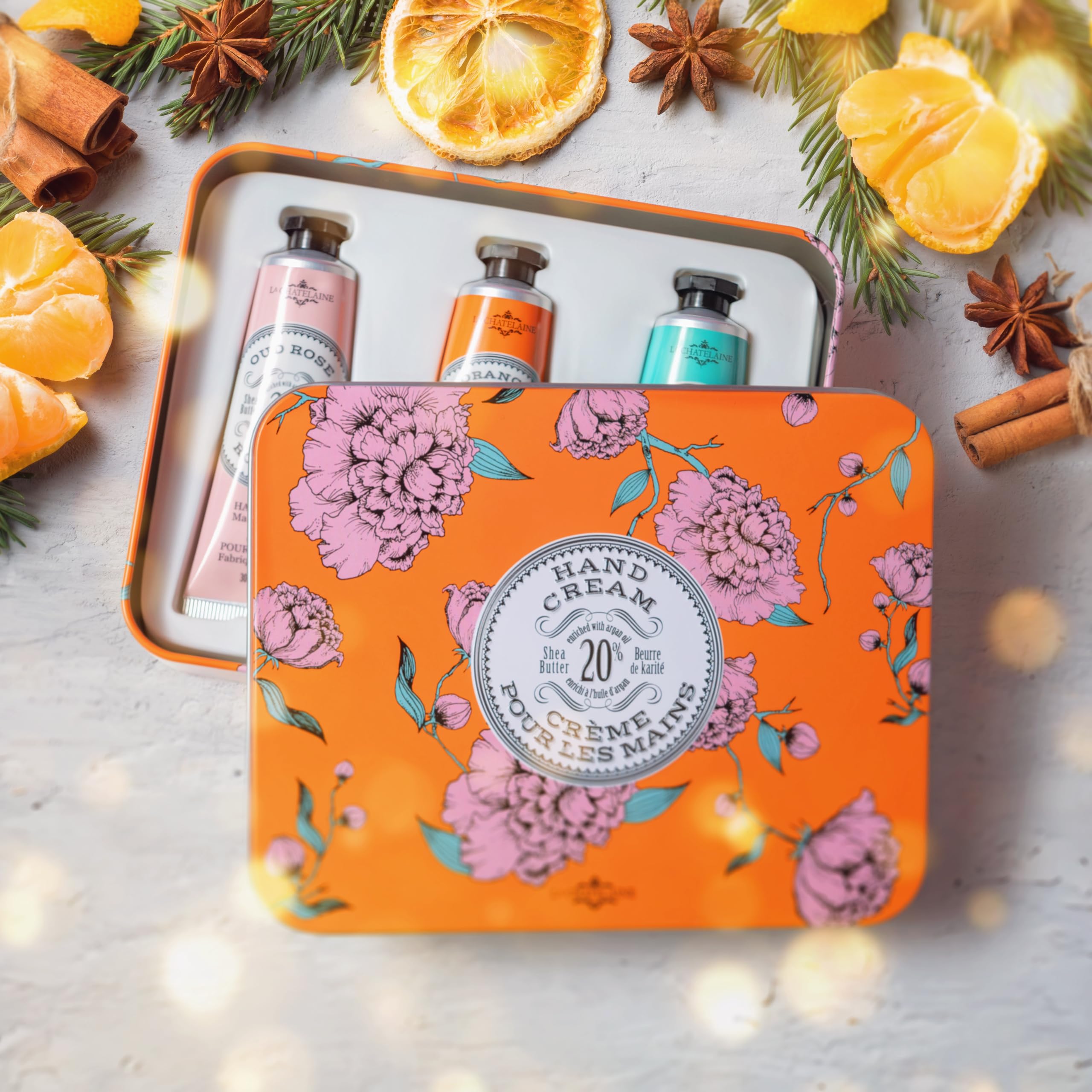 La Chatelaine gift-ready packaging highlights holidays and gifting appeal.