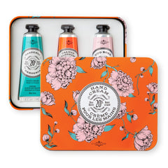 La Chatelaine gift tin open shows reusable packaging perfect for gifting.
