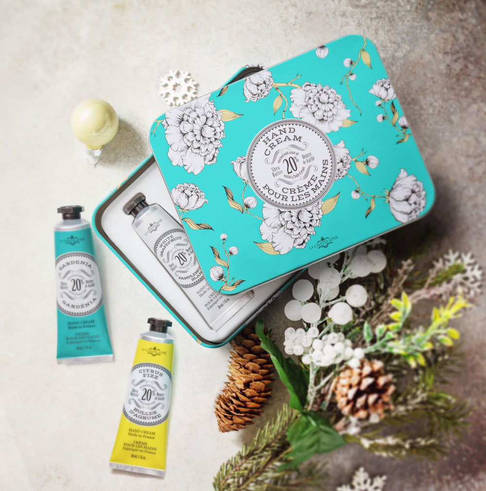 La Chatelaine hand cream trio white grapefruit scent, refreshing aroma and moisturizer