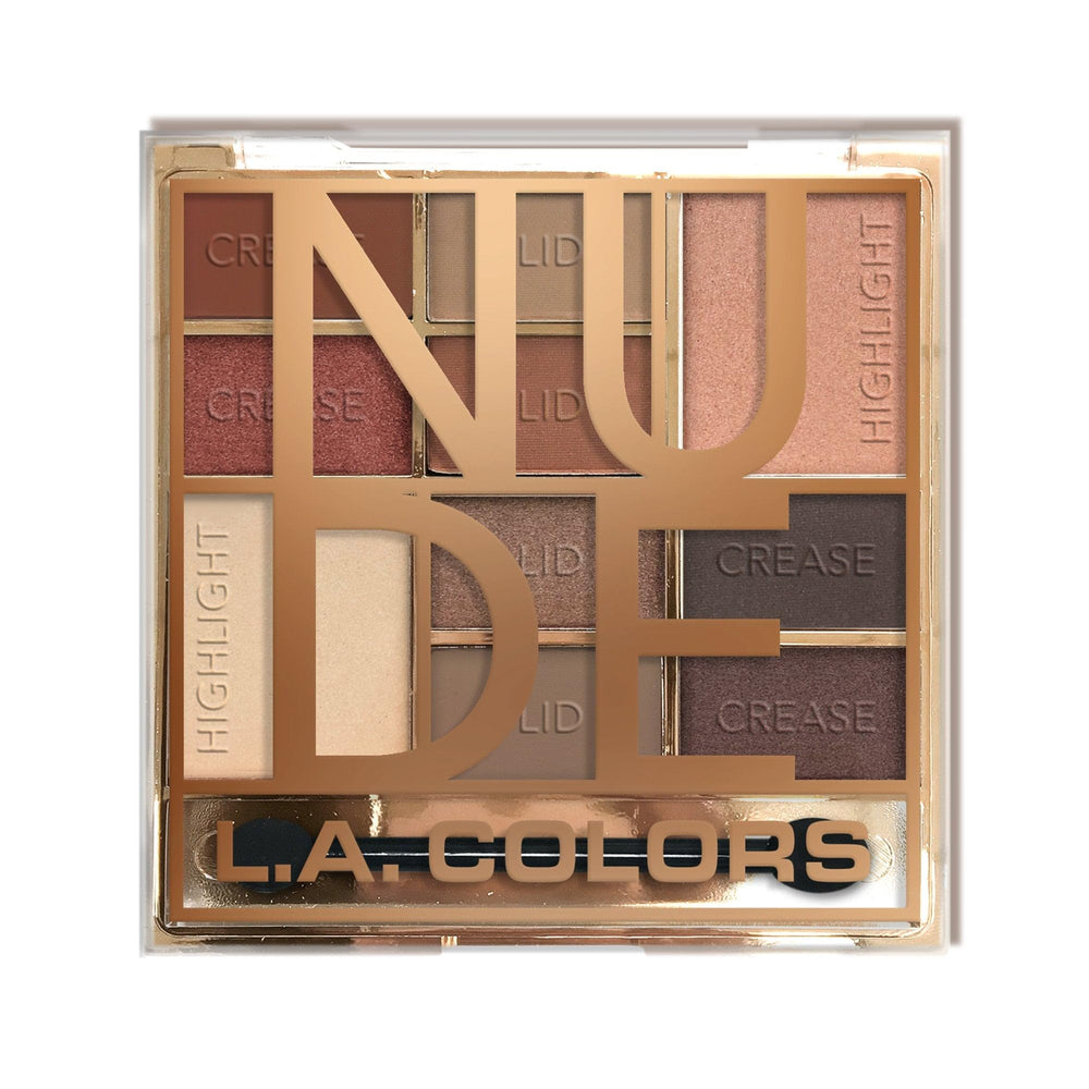 L.A. COLORS Color Block Nude CES135A: sombras neutras para looks diarios definidos.