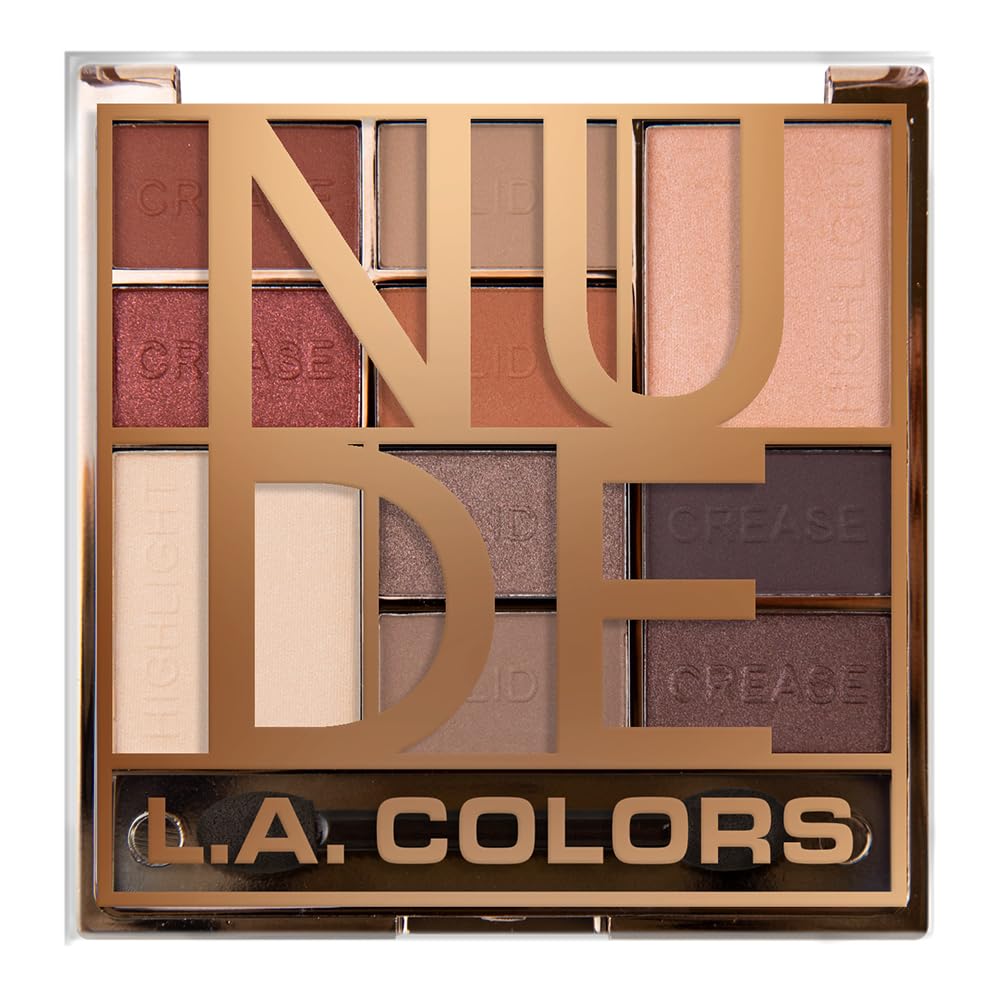 L.A. COLORS Color Block Nude CES135A: paleta con dos tonos iluminadores para toques sutiles.