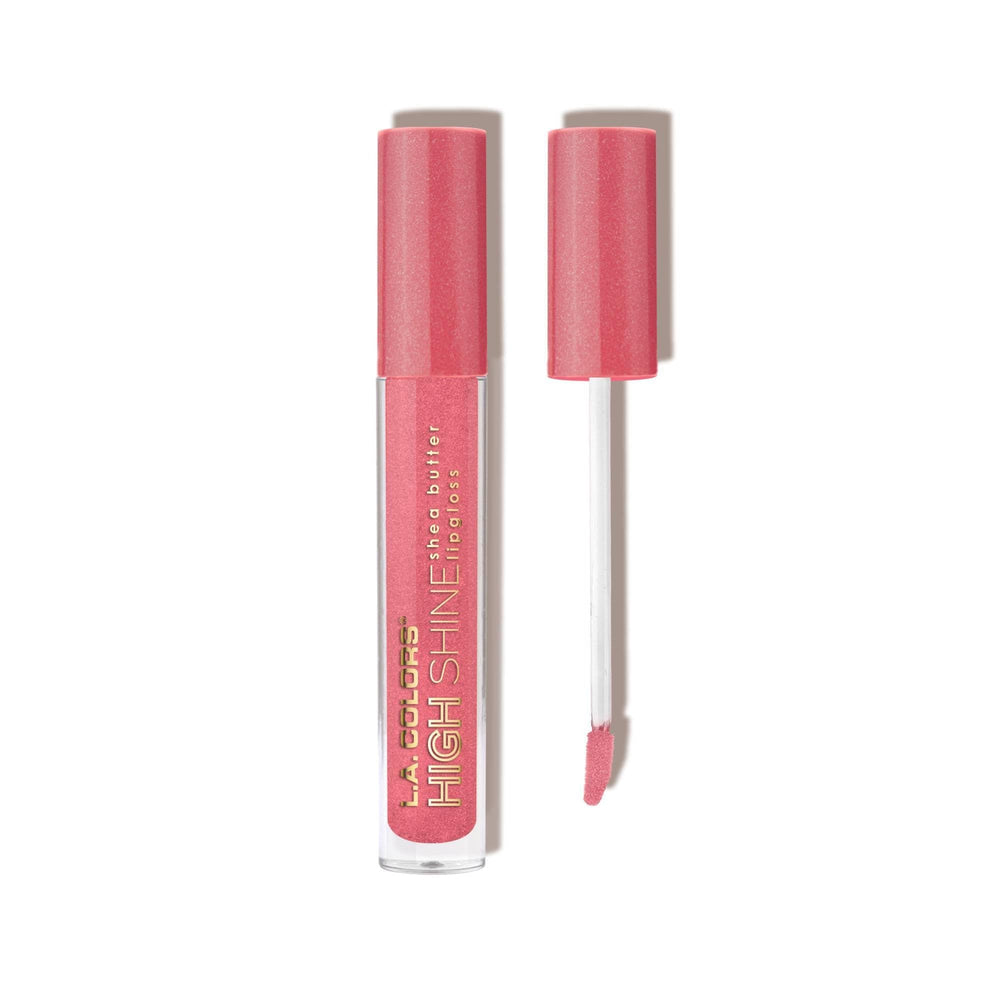 L.A. COLORS High Shine Lipgloss Playful CLG936 tube application with bold color and moisture.