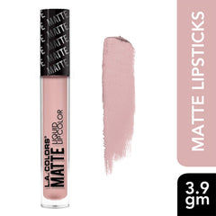 L.A. COLORS Matte Liquid Lip Color Barely There matte finish supports all-day wear.