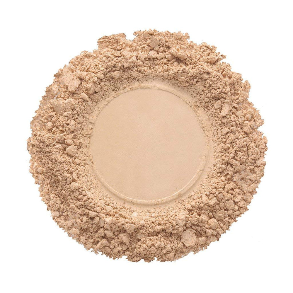 L.A. COLORS Mineral Pressed Powder CMP371 swatch showing true color without oil breakthrough