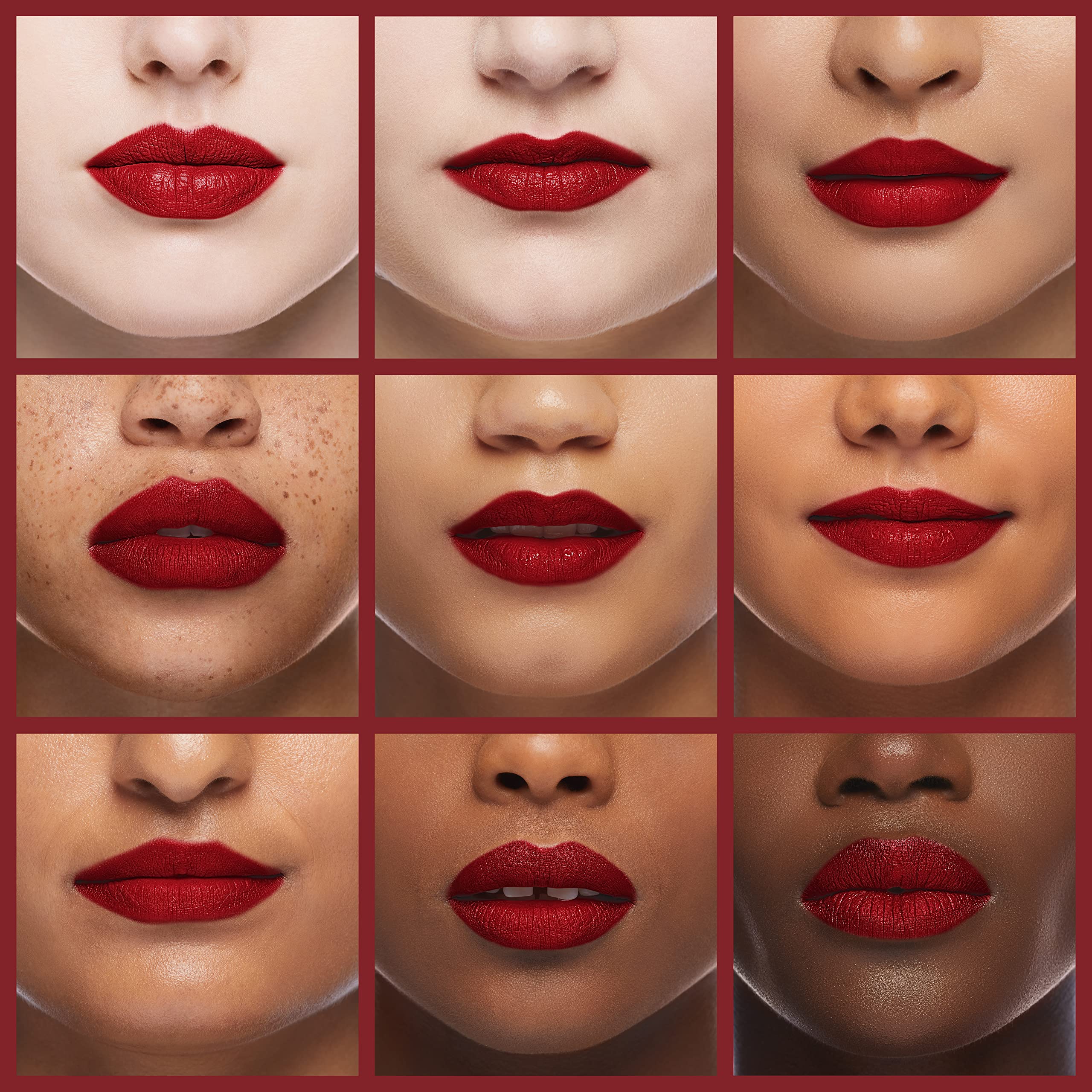 L.A. COLORS Moisture Rich Lip Color Black Velvet application demonstrates creamy texture and long wear.