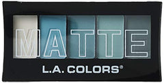 L.A. COLORS Teal Argyle palette application demonstrates silky, blendable color on the lid.