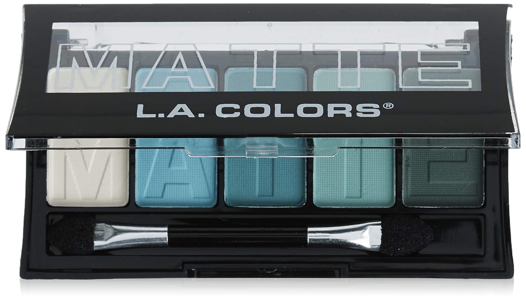 L.A. COLORS Teal Argyle palette swatches reveal versatile matte shades for day-to-night looks.