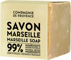 La Compagnie de Provence Savon Marseille Palm Soap Cube packaging highlights eco-friendly, plastic-free presentation.