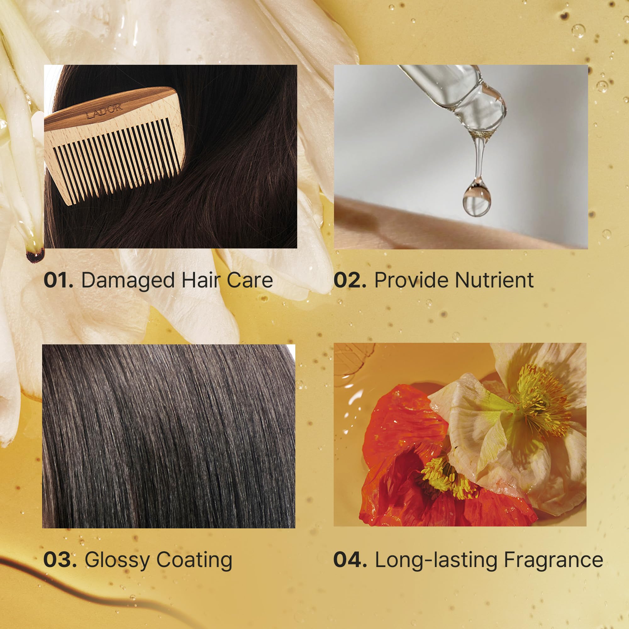 LA'DOR Squalane-moisture hair preserves moisture for smoother strands.