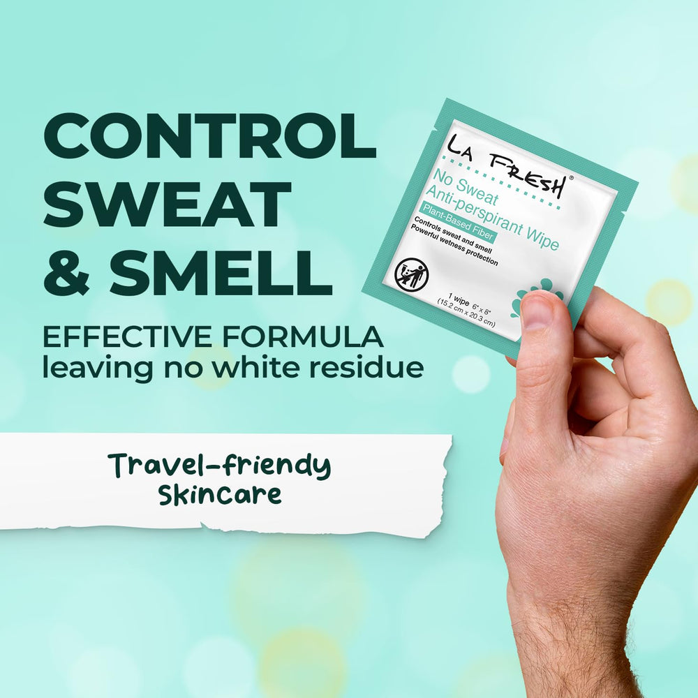 Packaging close-up of La Fresh Travel Lite wipes showing compact design