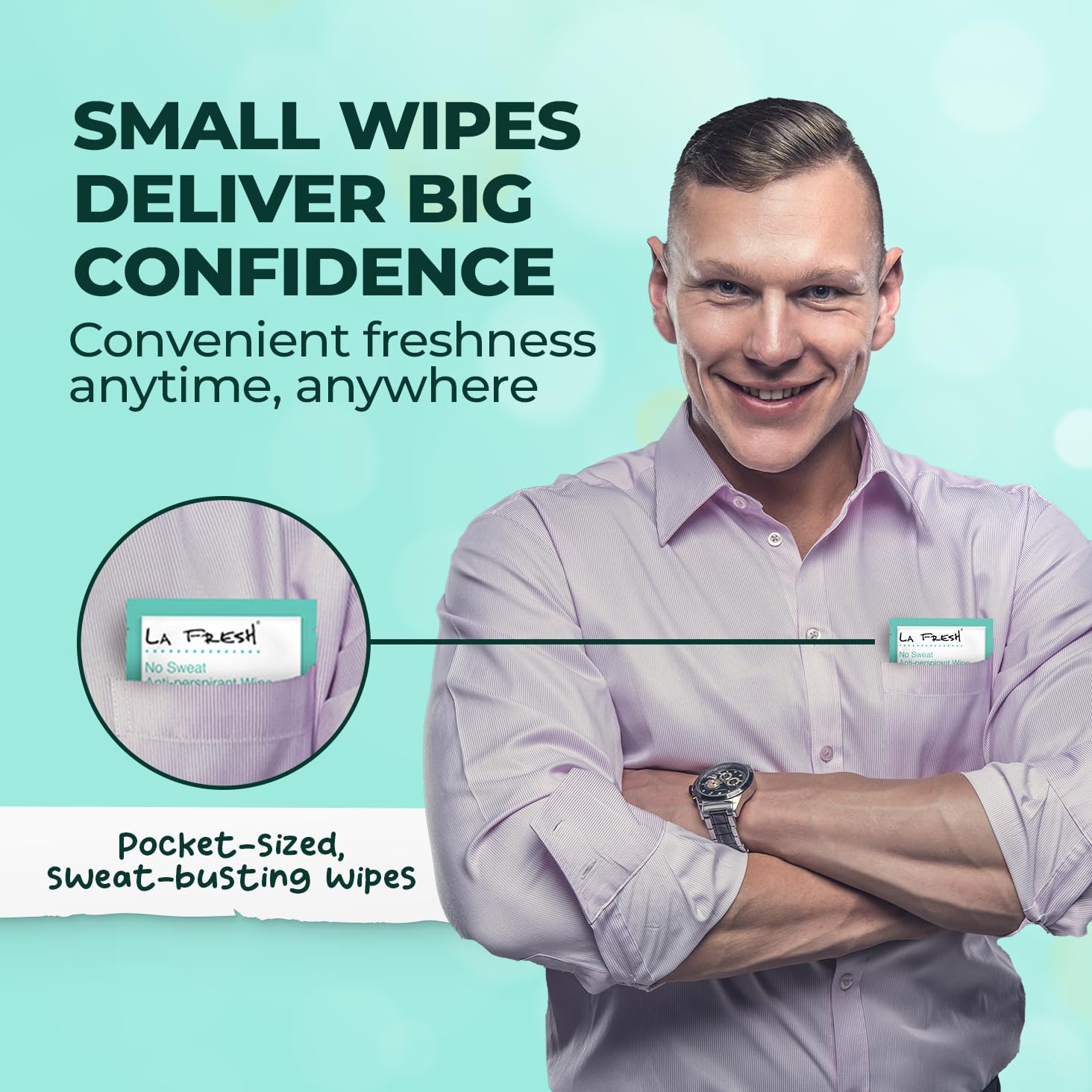 La Fresh Travel Lite wipes with invisible formula that avoids white residue