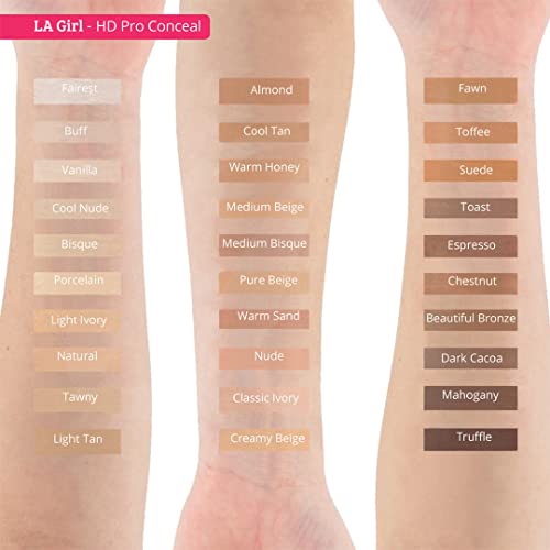 L.A. Girl HD Pro.Conceal long-wear coverage swatch on skin