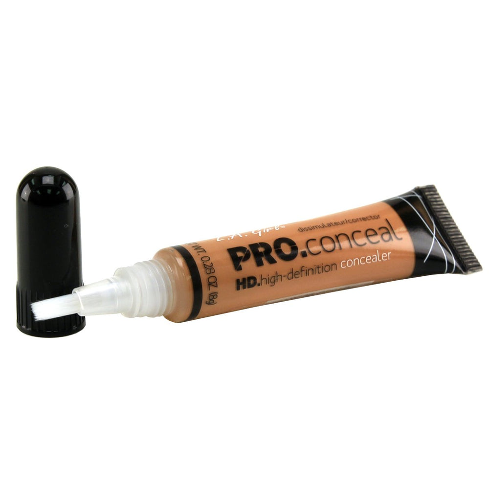 LA Girl HD Pro Conceal Toffee under-eye coverage brightens darkness.