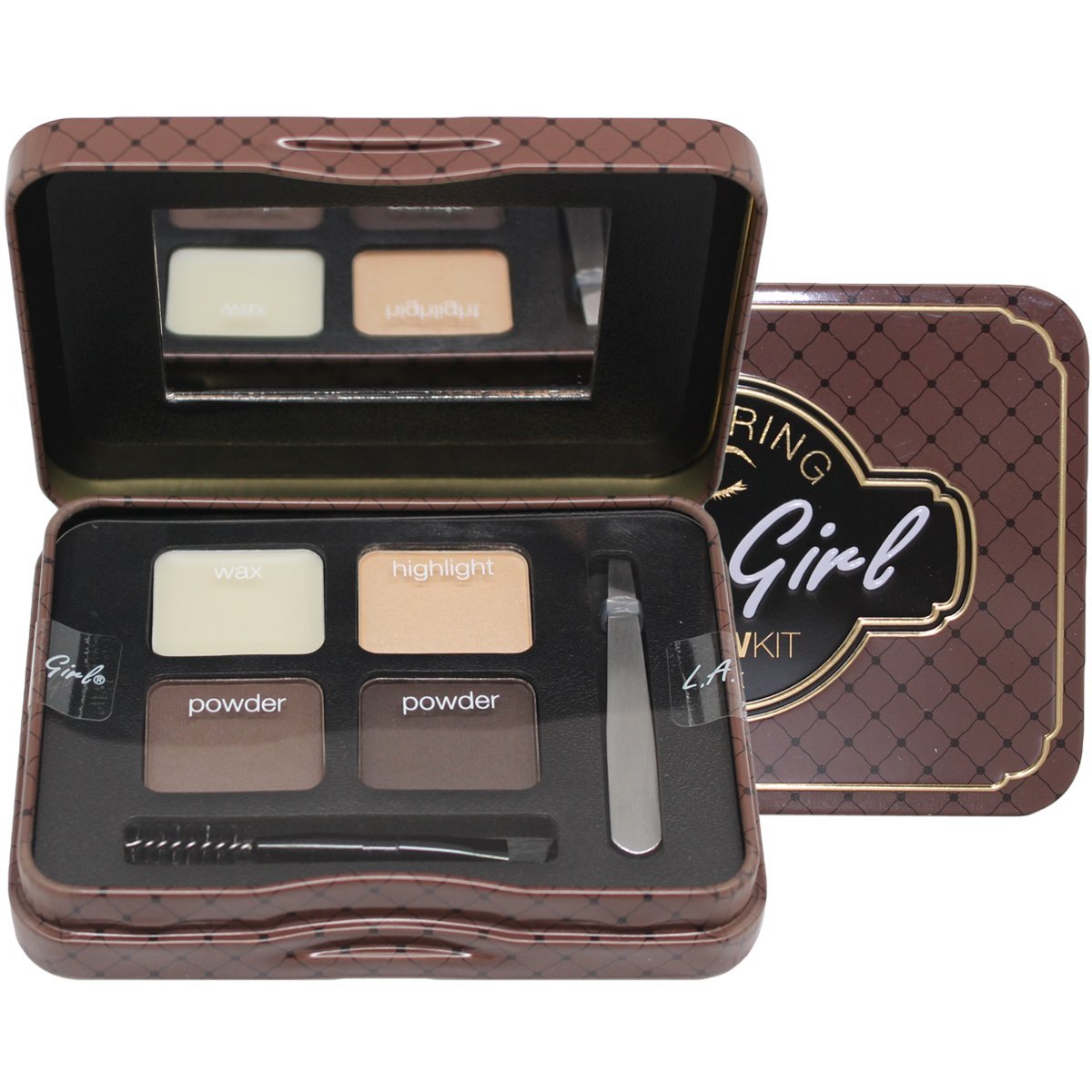 L.A. Girl Inspiring Brow Kit dual-ended brush and spoolie helps precise shaping.