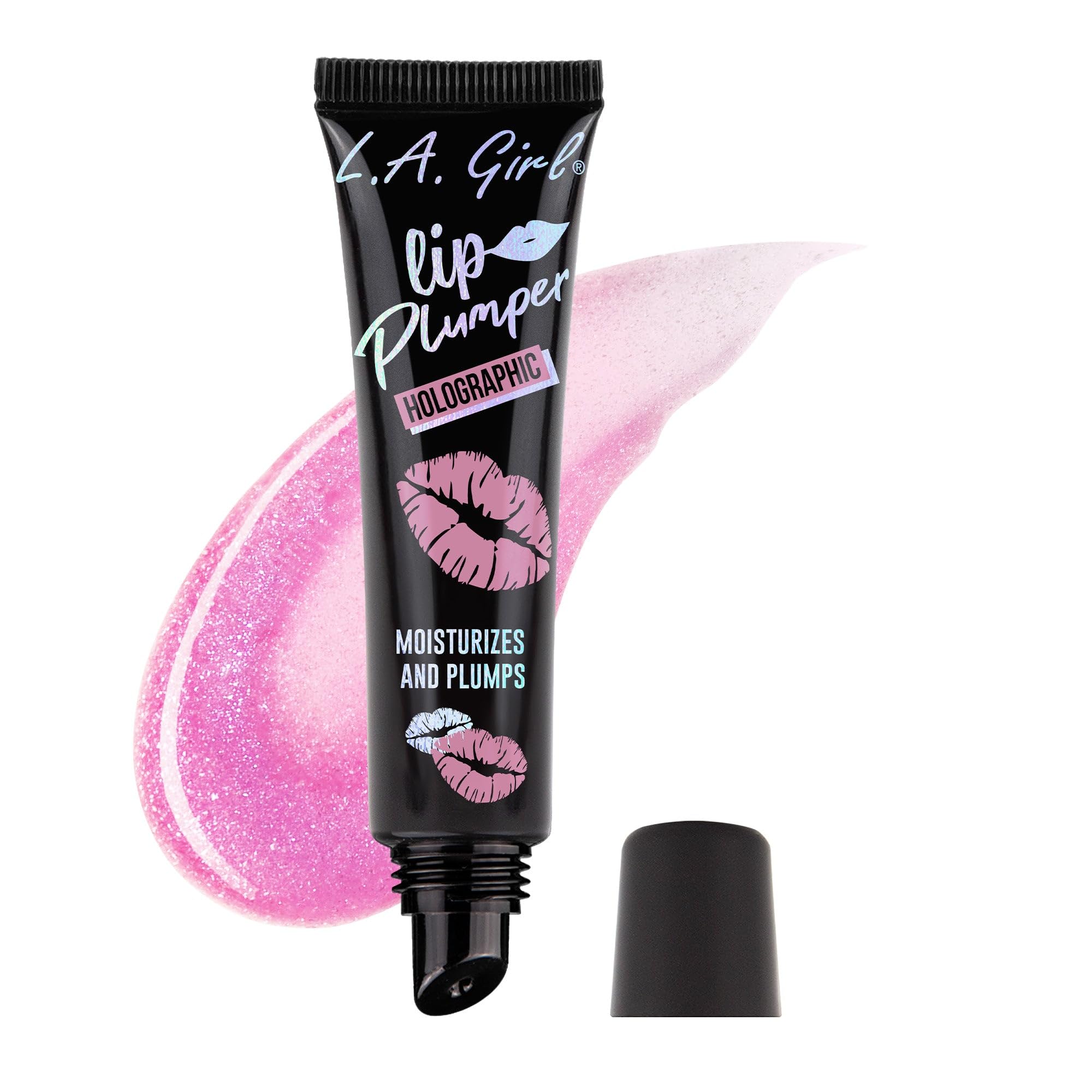 L.A. Girl Tinted Lip Plumper GLP529 holographic gloss provides moisturized lips with radiant shine.