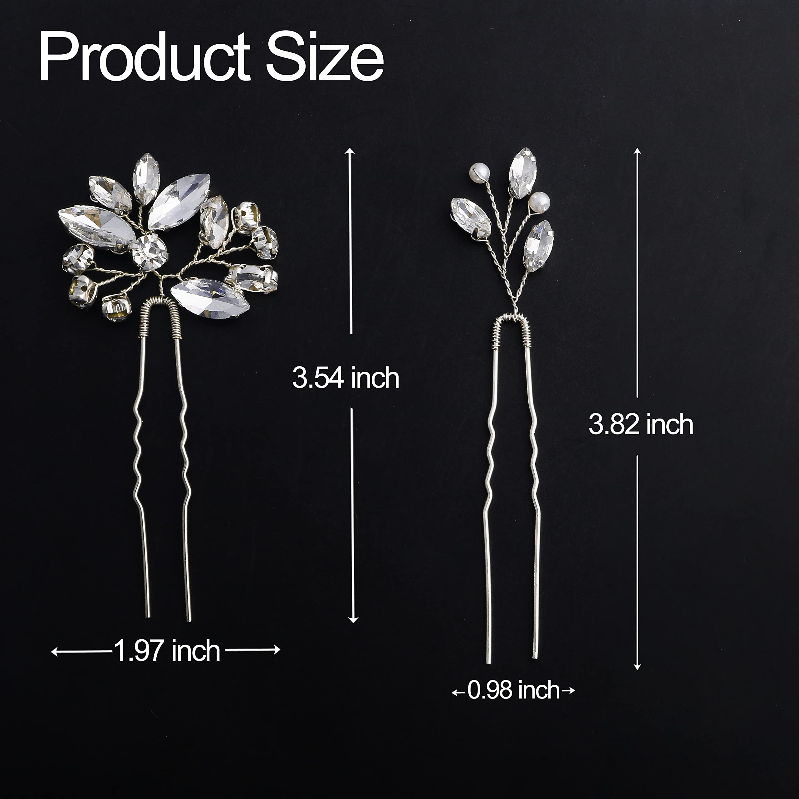 La Jolie Jasmin bridal hairstyle clip shown securing an updo for a secure, comfortable fit.