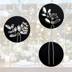 La Jolie Jasmin pearl embellished hair pin adds subtle luxury to your hairstyle.