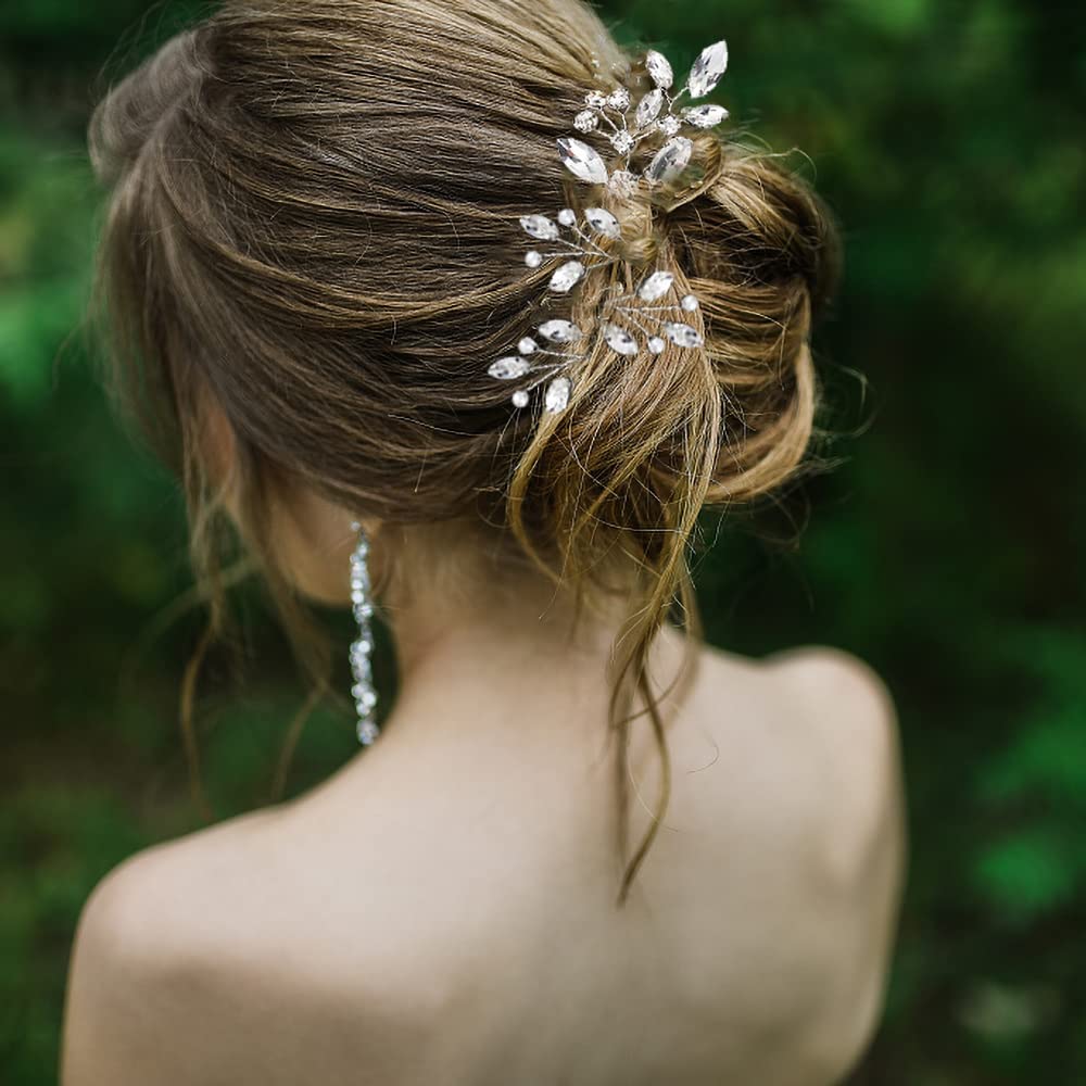 La Jolie Jasmin wedding accessory pack featuring six silver pins for versatile styling.