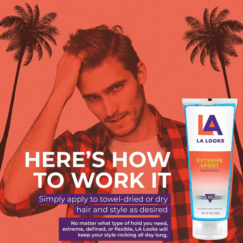 L.A. Looks Absolute Styling Extreme Sport gel is alcohol-free for comfortable wear during workouts.