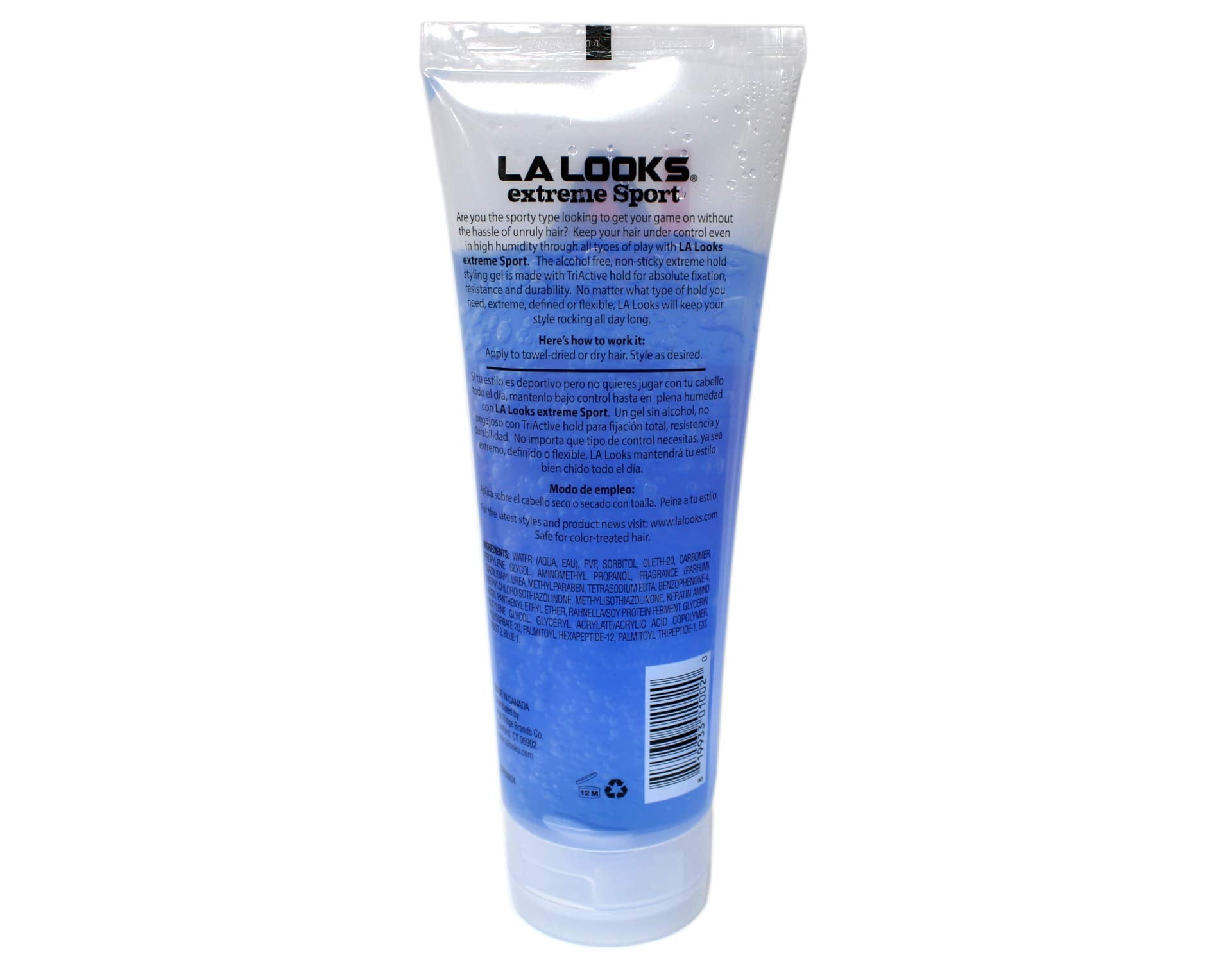 LA Looks Alcohol-free formula bottle on shelf for gentle everyday styling.