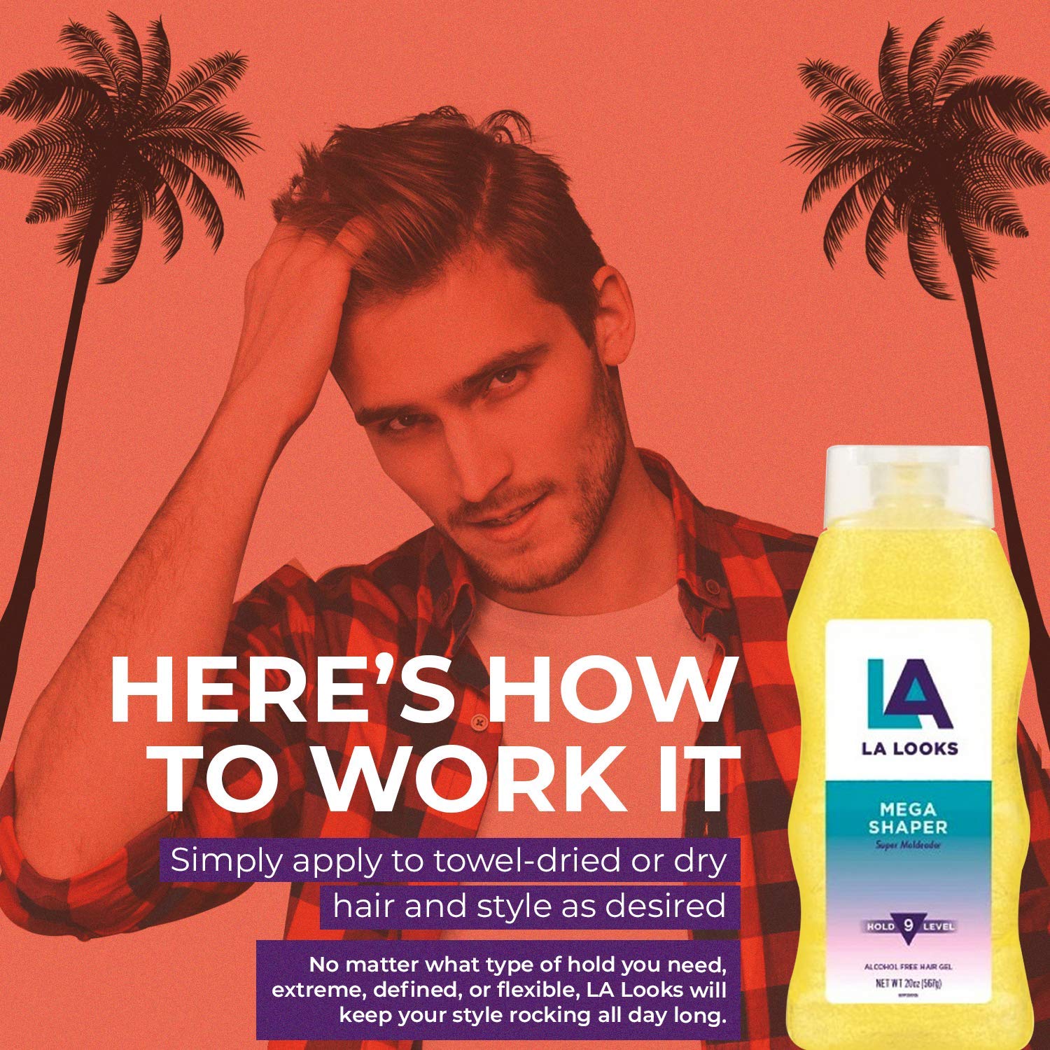 LA Looks Mega Shaper 9 Hold packaging shows value and reliability
