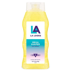 L.A. Looks Mega Shaper bottle close-up showing strong hold power