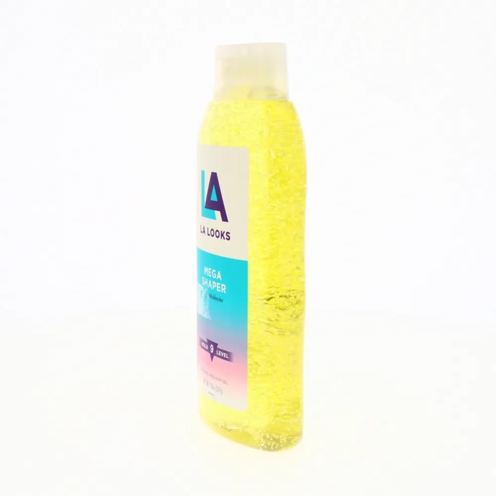 L.A. Looks Mega Shaper gel in action shaping defined hair