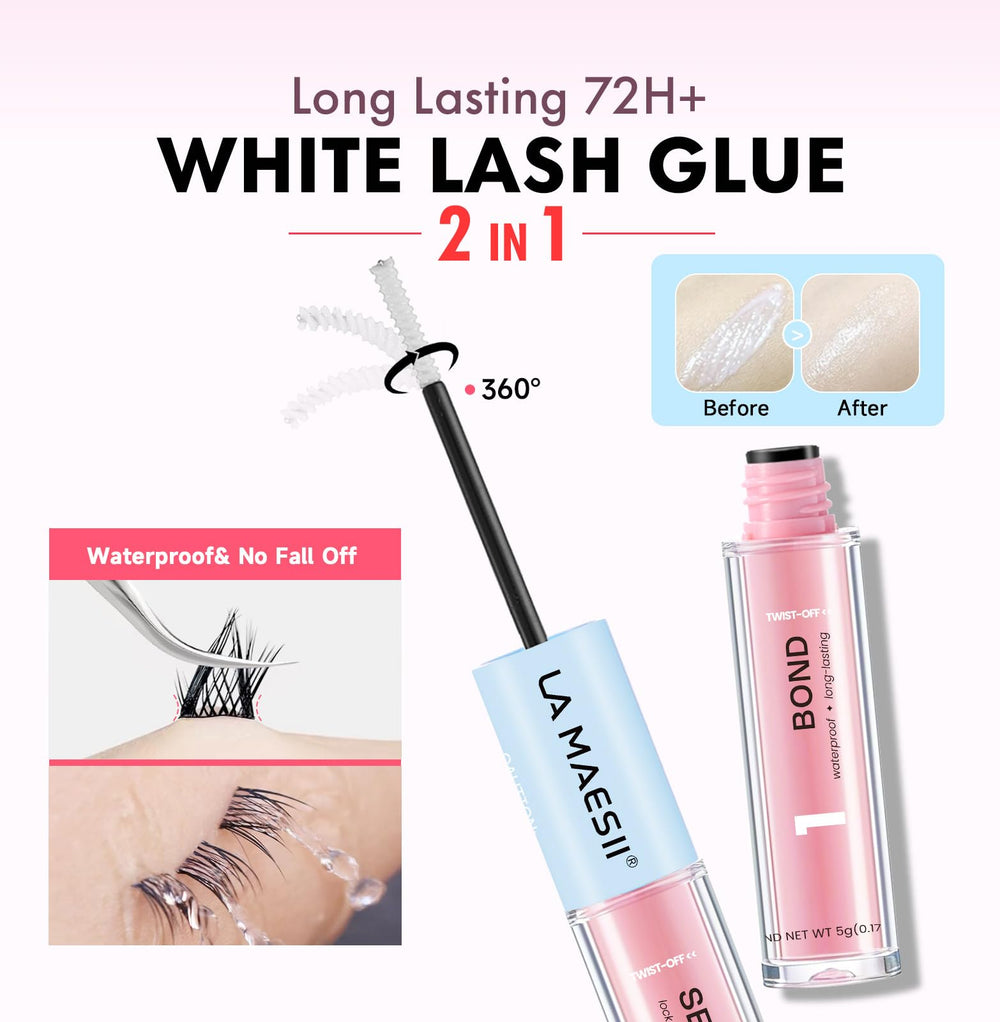 La Maesii close-up of 360° spiral brush delivering even adhesive application