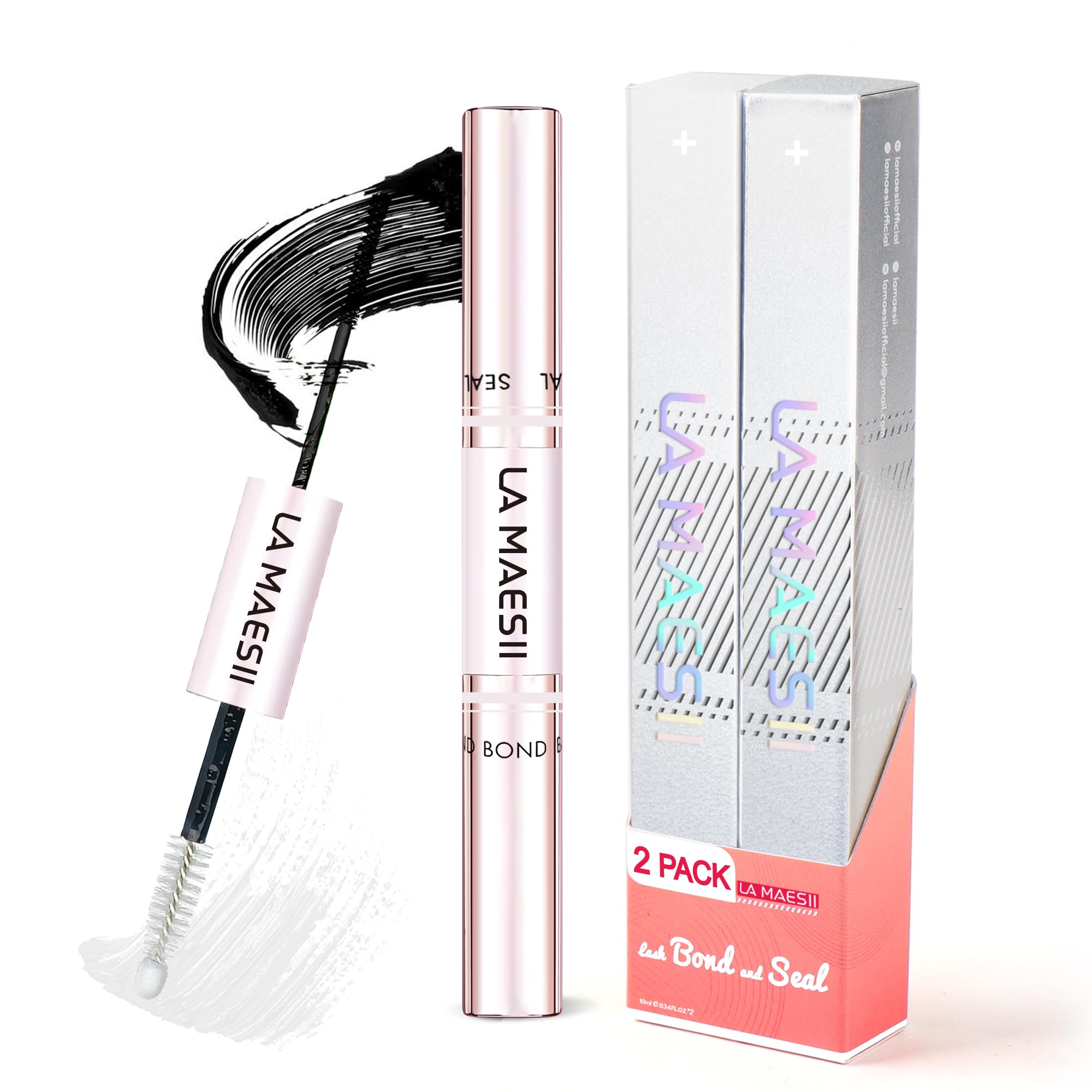 La Maesii Bond-Seal tube close-up emphasizes precise application and long-lasting hold.