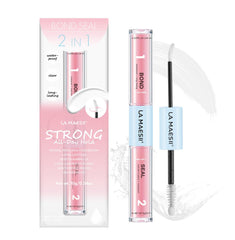La Maesii front packaging showing dual-ended lash glue and seal benefits
