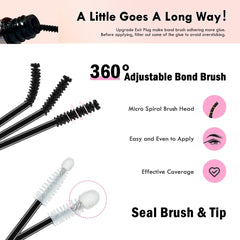 La Maesii lash glue on natural lashes demonstrates gentle bonding for comfortable wear.