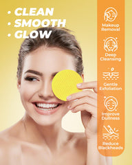 LA.PERSONAL turmeric face pads textured side for gentle exfoliation.