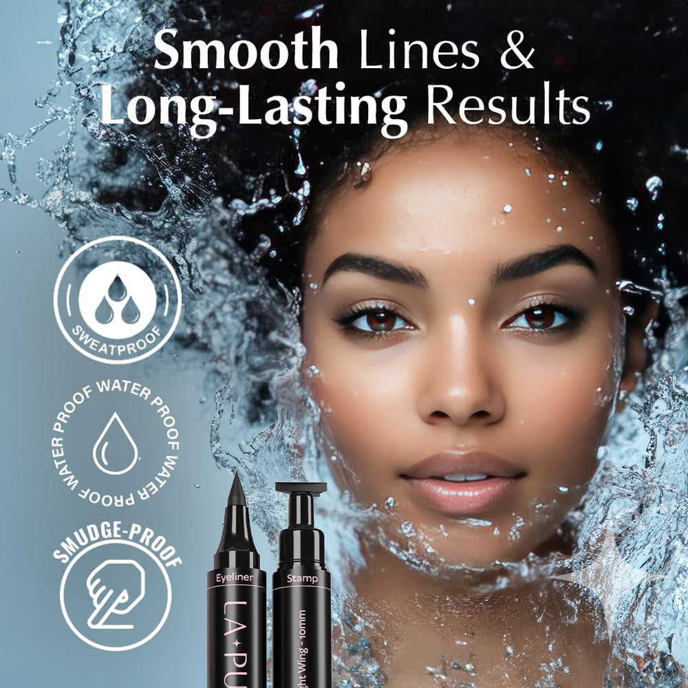 LA PURE black liquid tip creates bold, clean strokes.