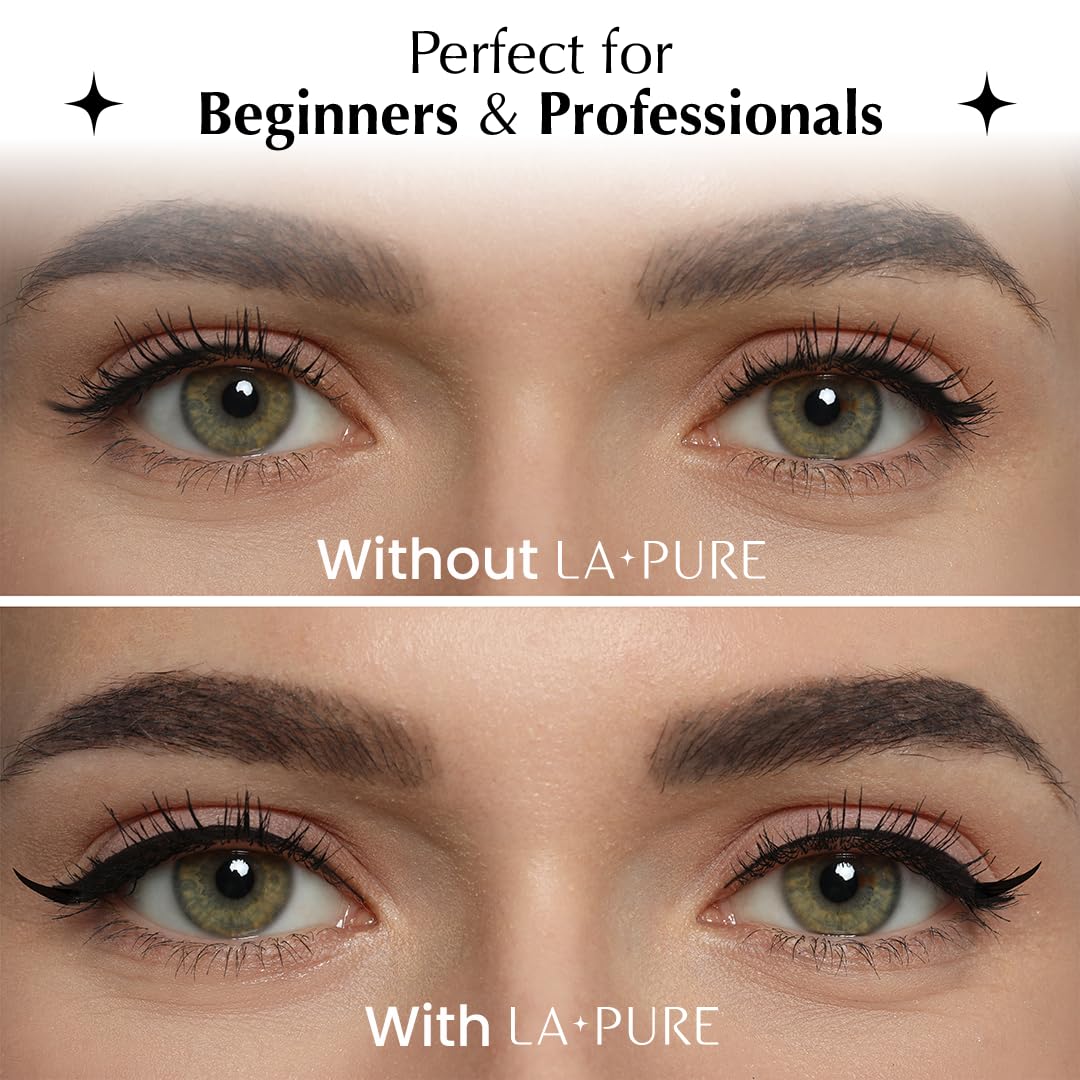 LA PURE cat-eye wings in action for dramatic looks.