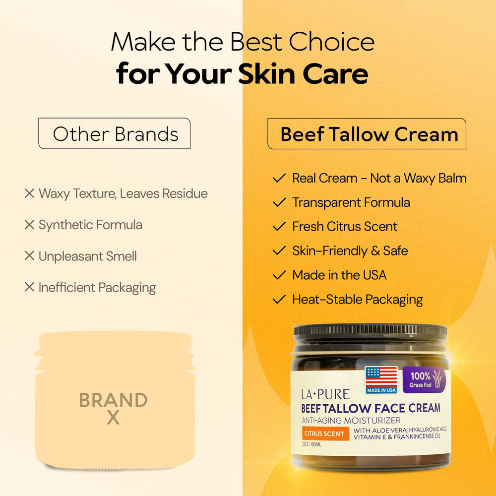 LA PURE lightweight creamy texture on skin demonstrates quick absorption without greasiness.