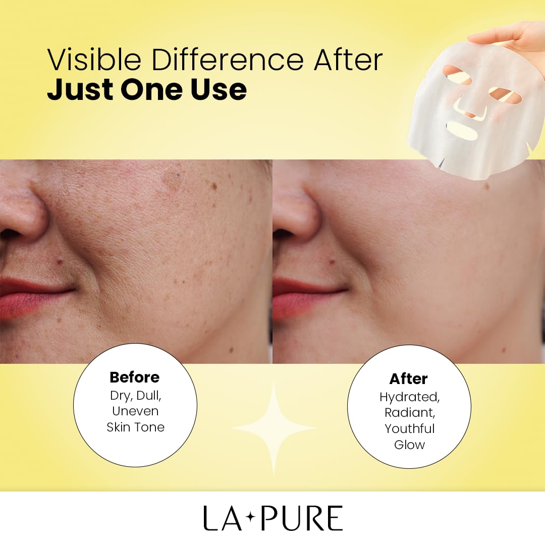 LA PURE Snail Mucin Mask illustration of actives supports hydration.