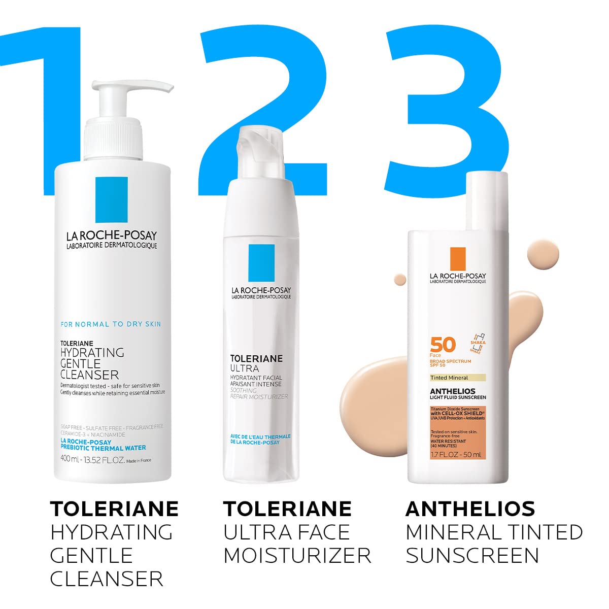 La Roche-Posay sunscreen used outdoors at the beach showing water resistance benefit
