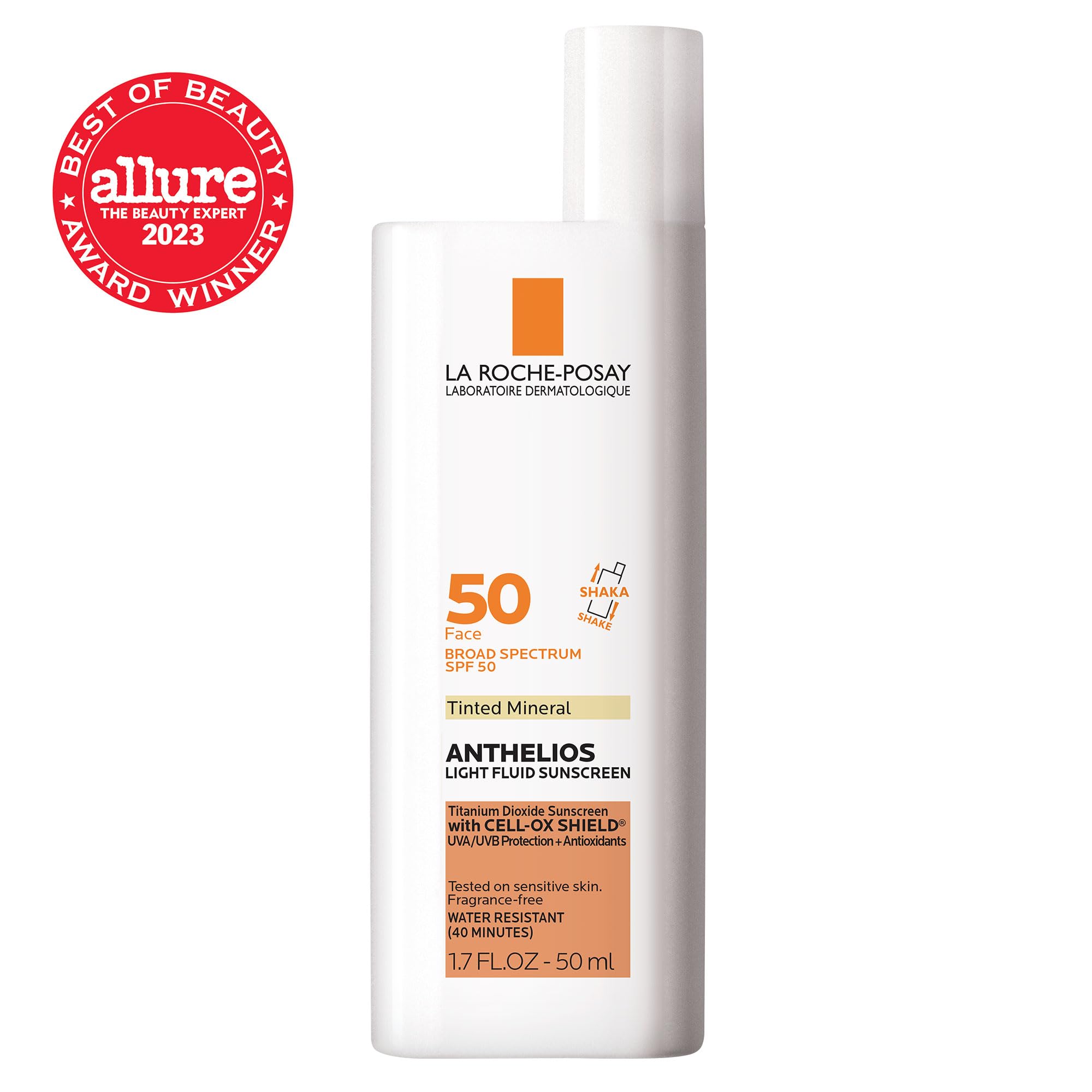 La Roche-Posay tube open with product dispense showing smooth, fast-absorbing lotion