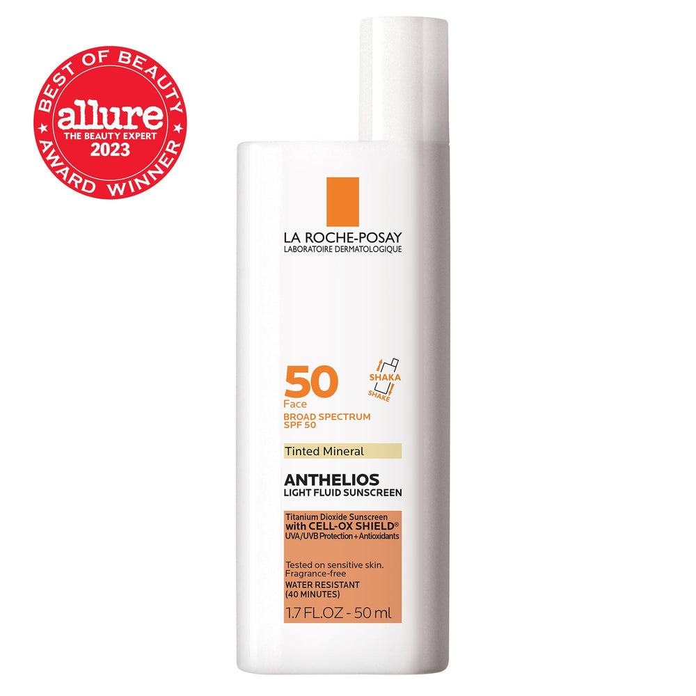 La Roche-Posay tube open with product dispense showing smooth, fast-absorbing lotion