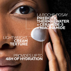 La Roche-Posay Prebiotic Thermal Water bottle highlighting microbiome-balancing base.
