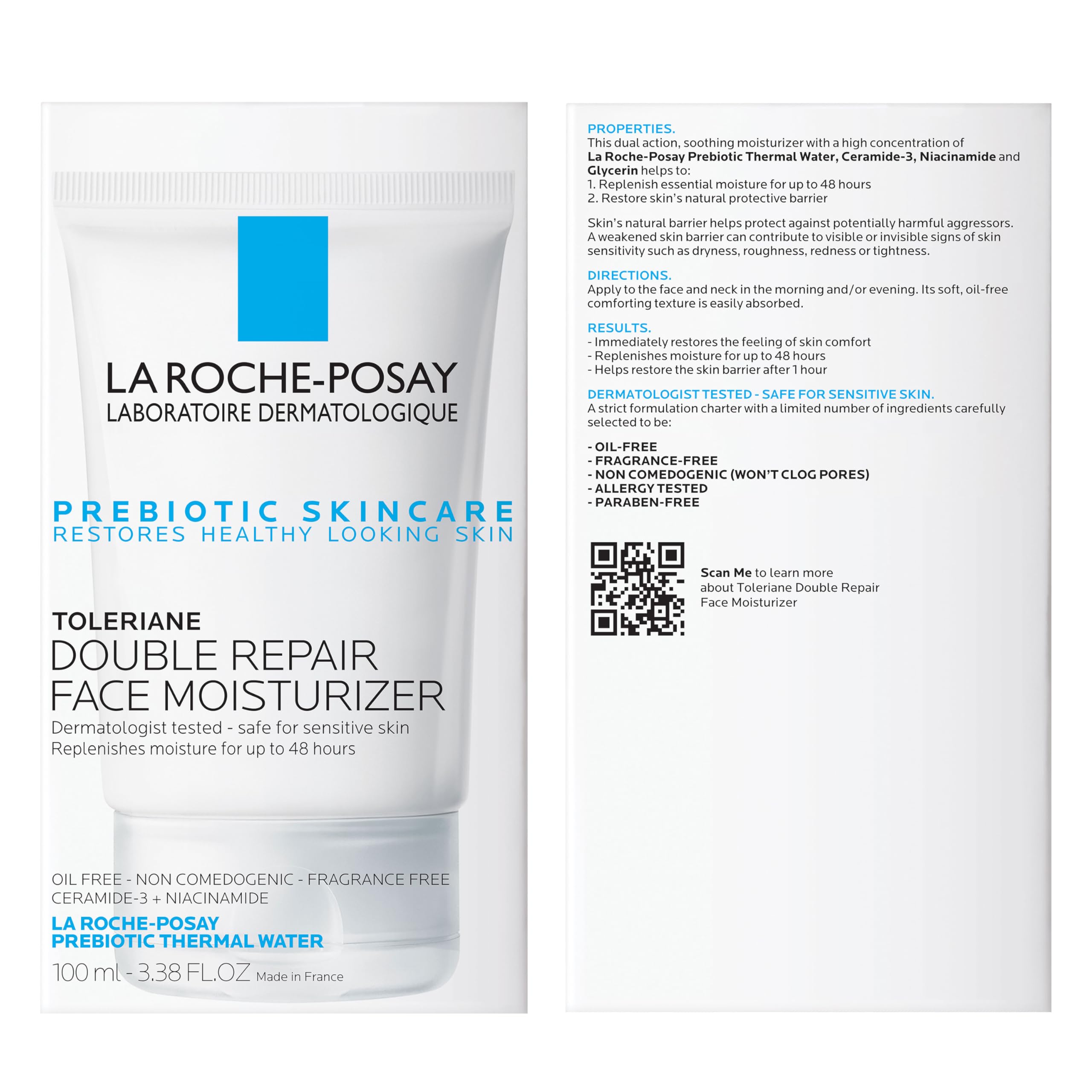 La Roche-Posay daily care routine with tolerant moisturizing cream.