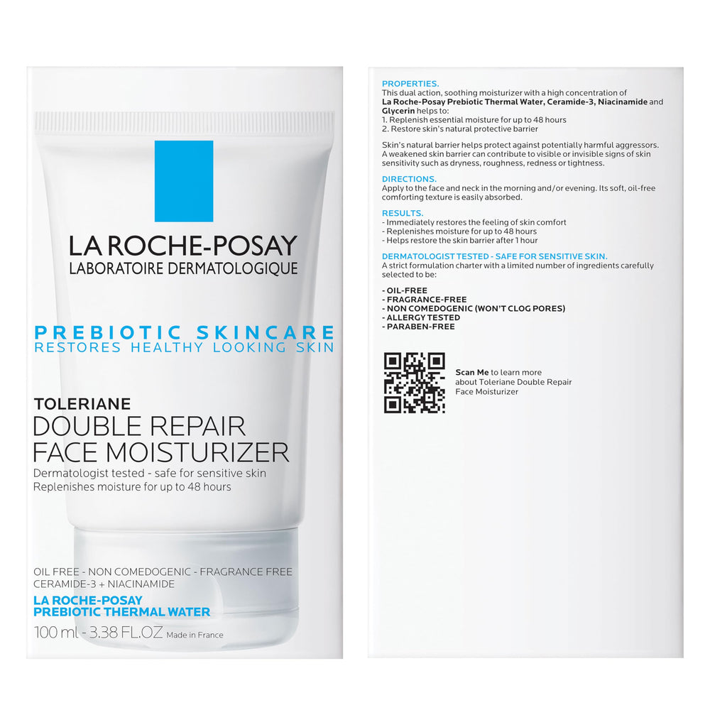 La Roche-Posay daily care routine with tolerant moisturizing cream.