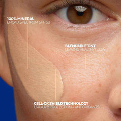 La Roche-Posay close-up of tinted mineral texture highlighting matte finish
