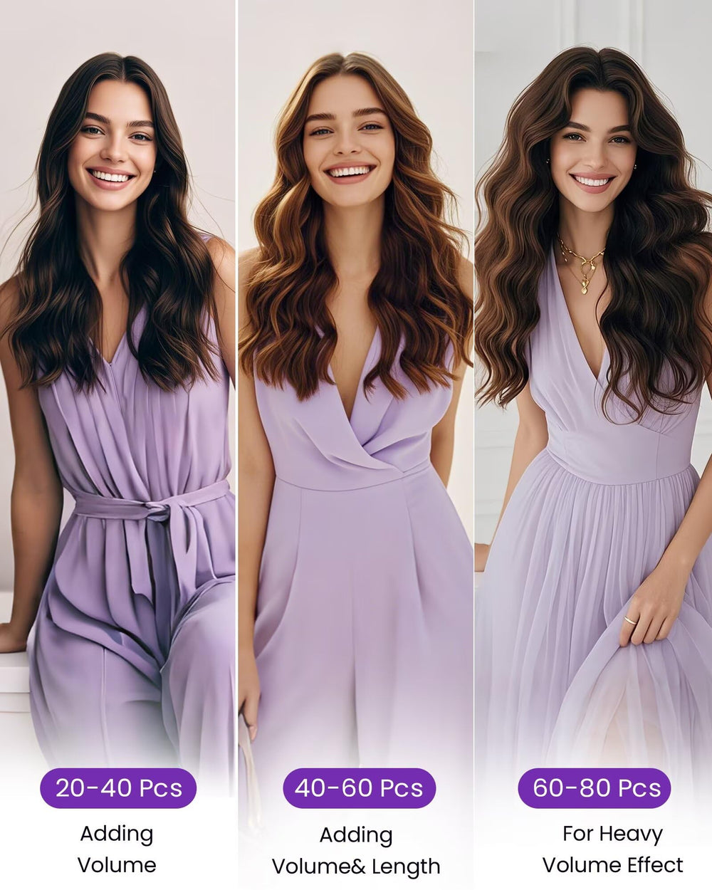 LaaVoo 16-inch extensions offering versatile styling options.