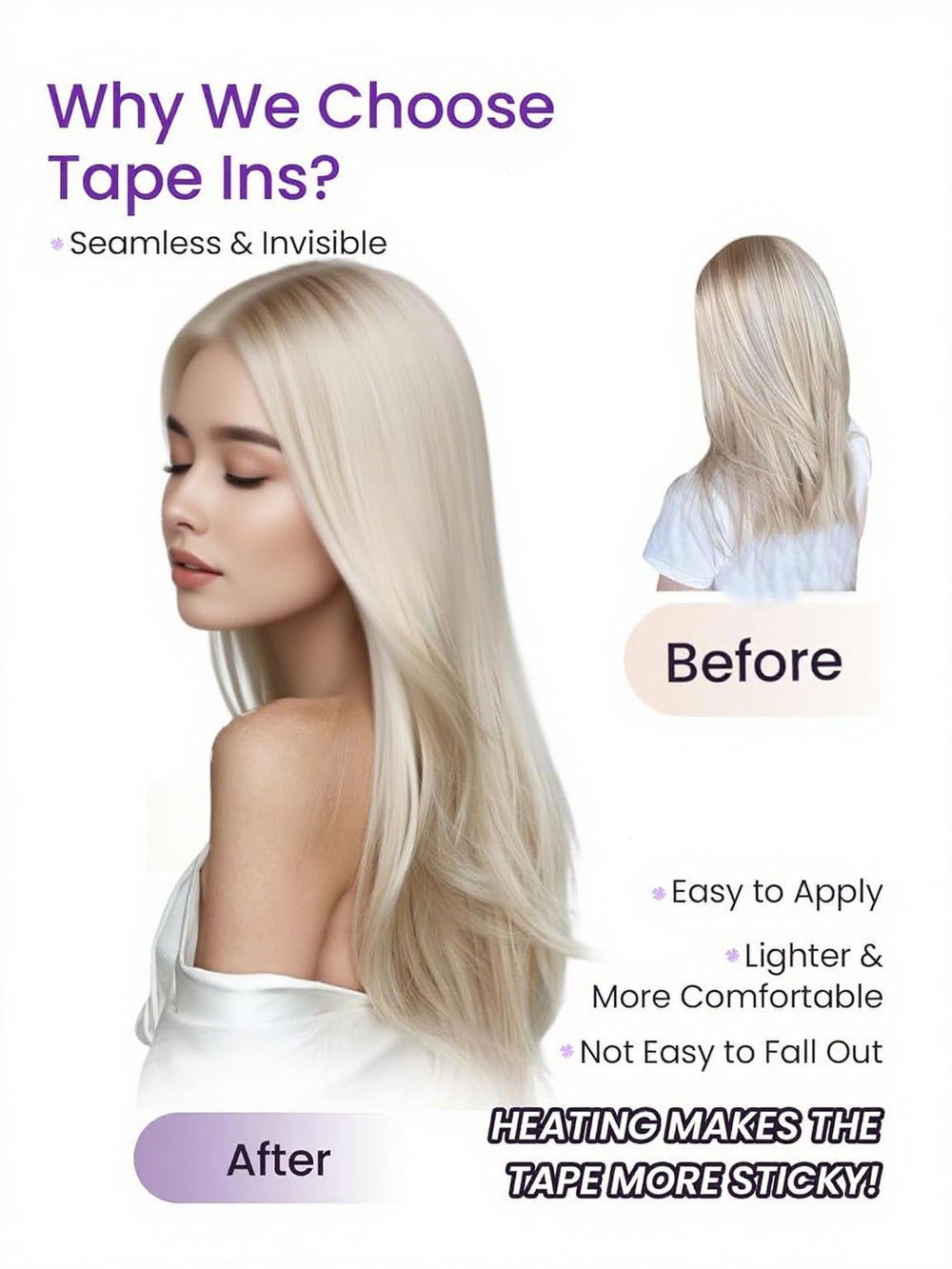 LaaVoo light brown to ash blonde color swatches for natural shade matching.