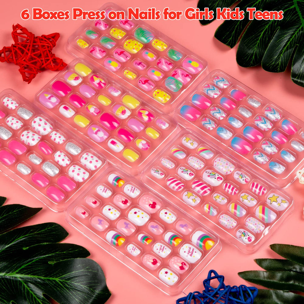 Labeol kids nail art in bright colors encourages creative dress-up play