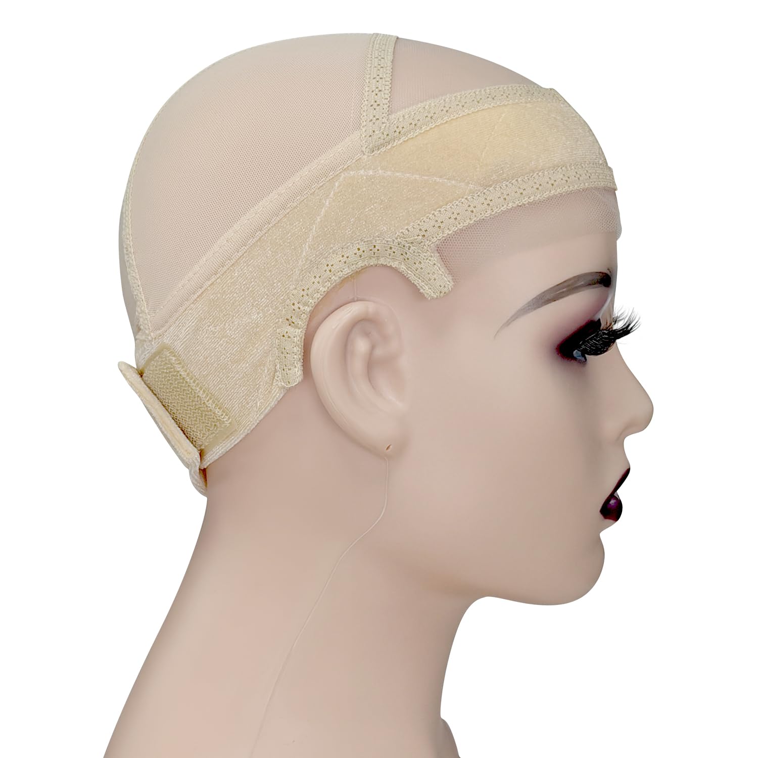 Labhairs Lace-MAX cap is adjustable for one-size-fits-all quick fitting.