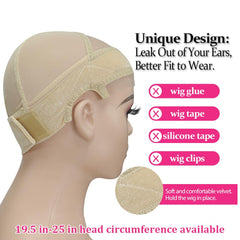 Labhairs Lace-MAX cap highlights large HD lace area for natural parting options.