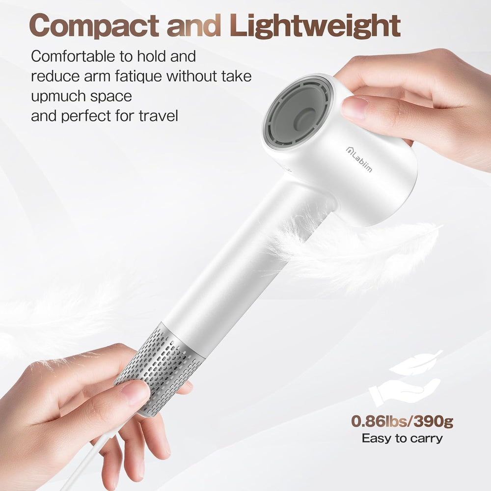 Labiim Hair Dryer’s 360-degree nozzle rotates to fit every hair length